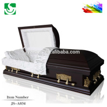 American style coffins and caskets with last supper and pieta